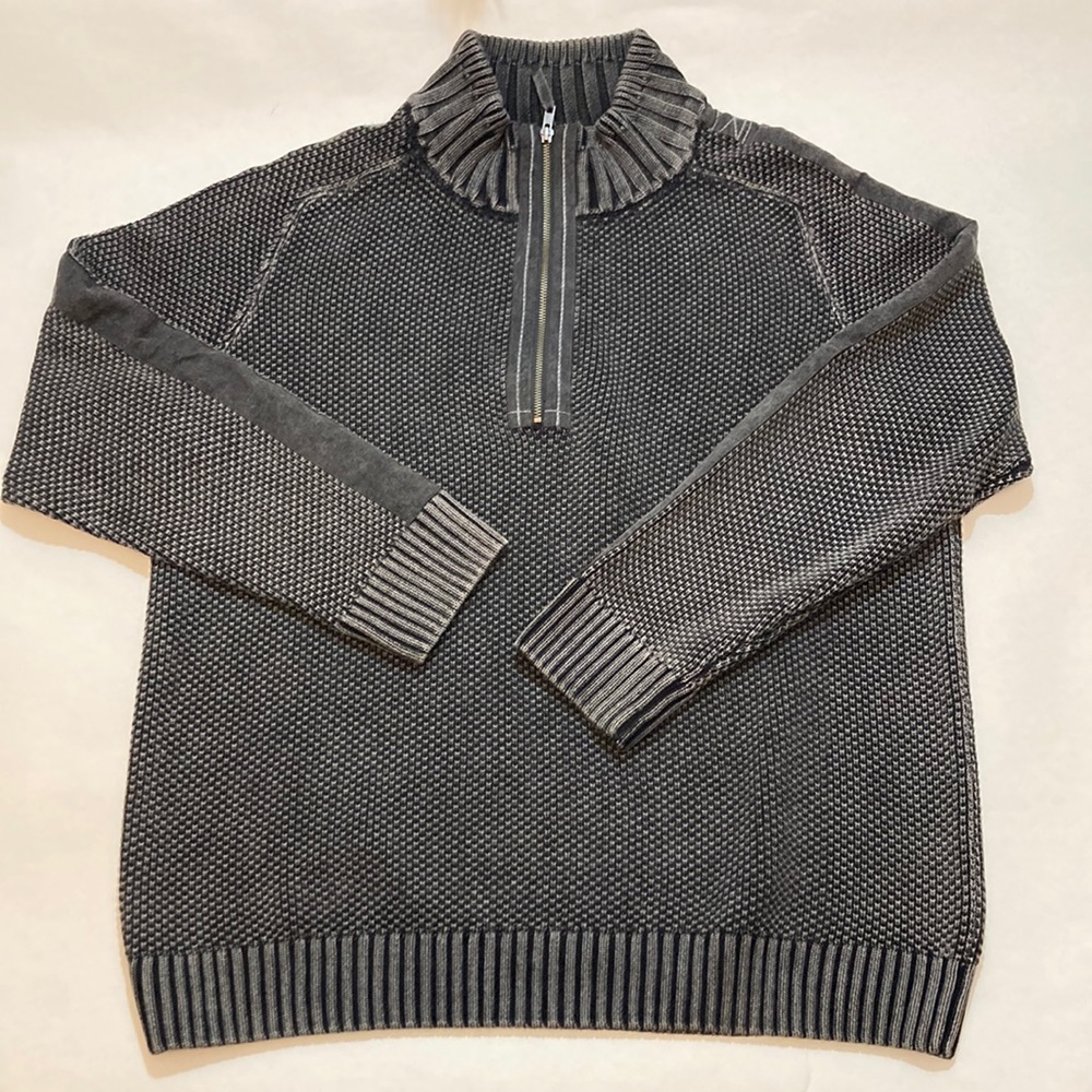 COPY - 💙Carbon2Cobalt Gray Tan Sweater